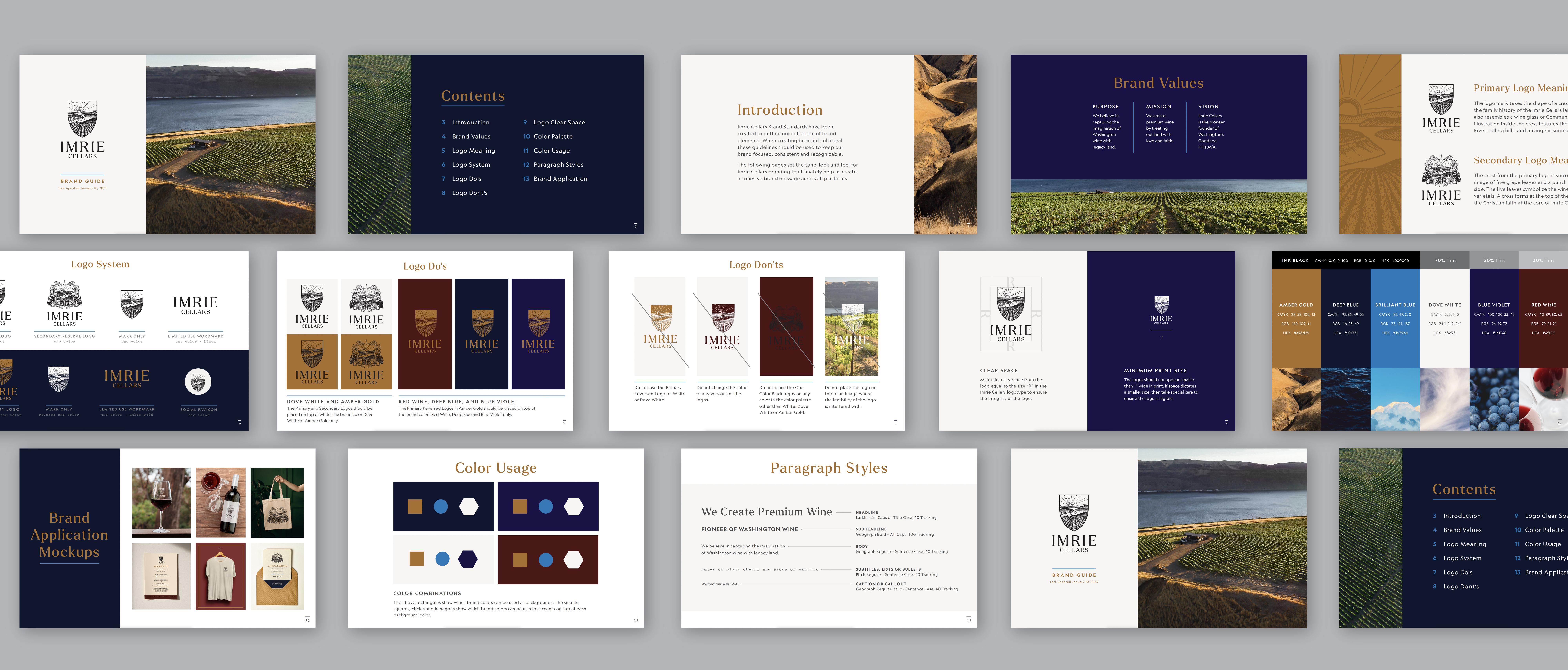 brand guide for Imrie Cellars