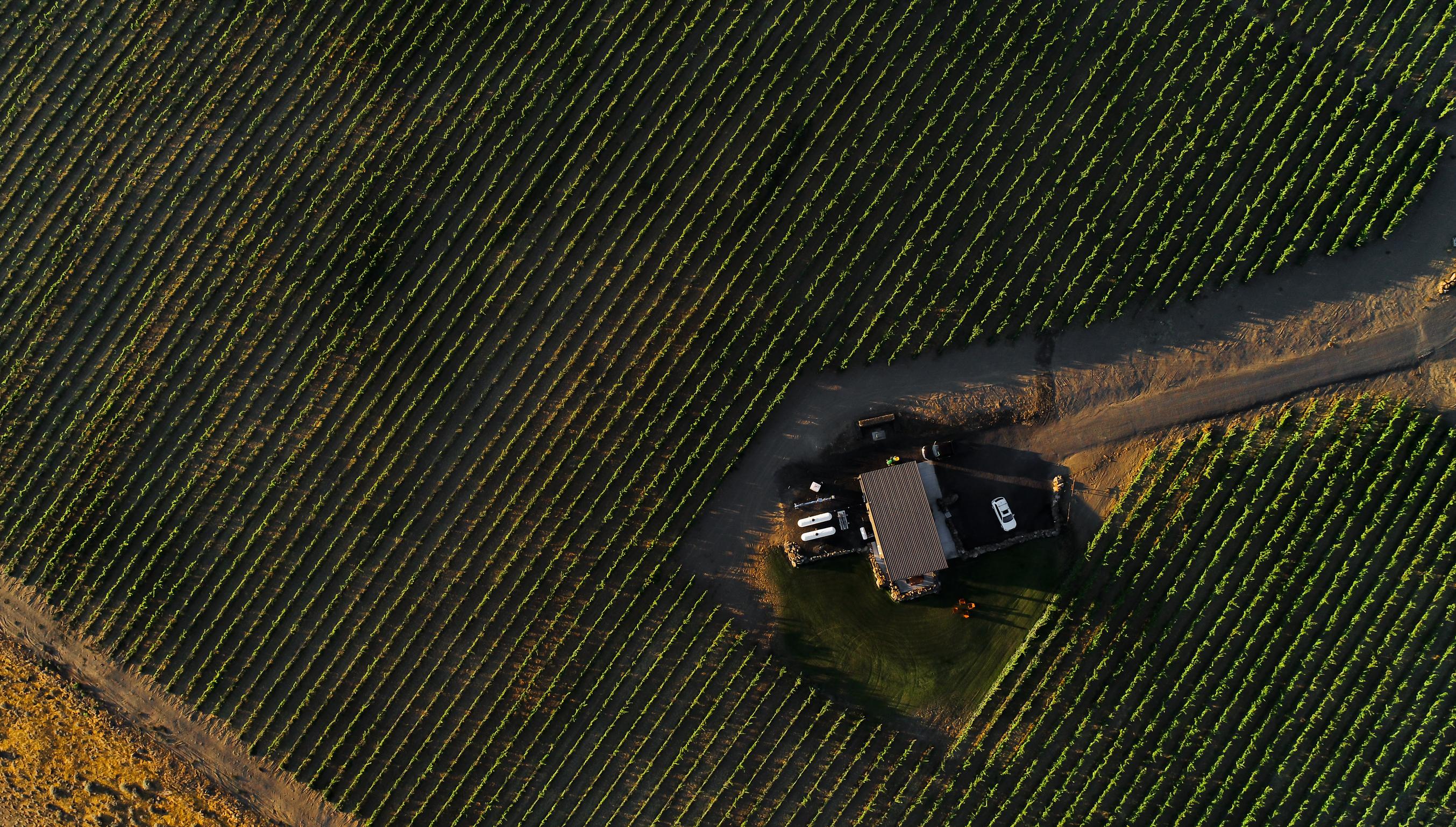 overhead drone photo