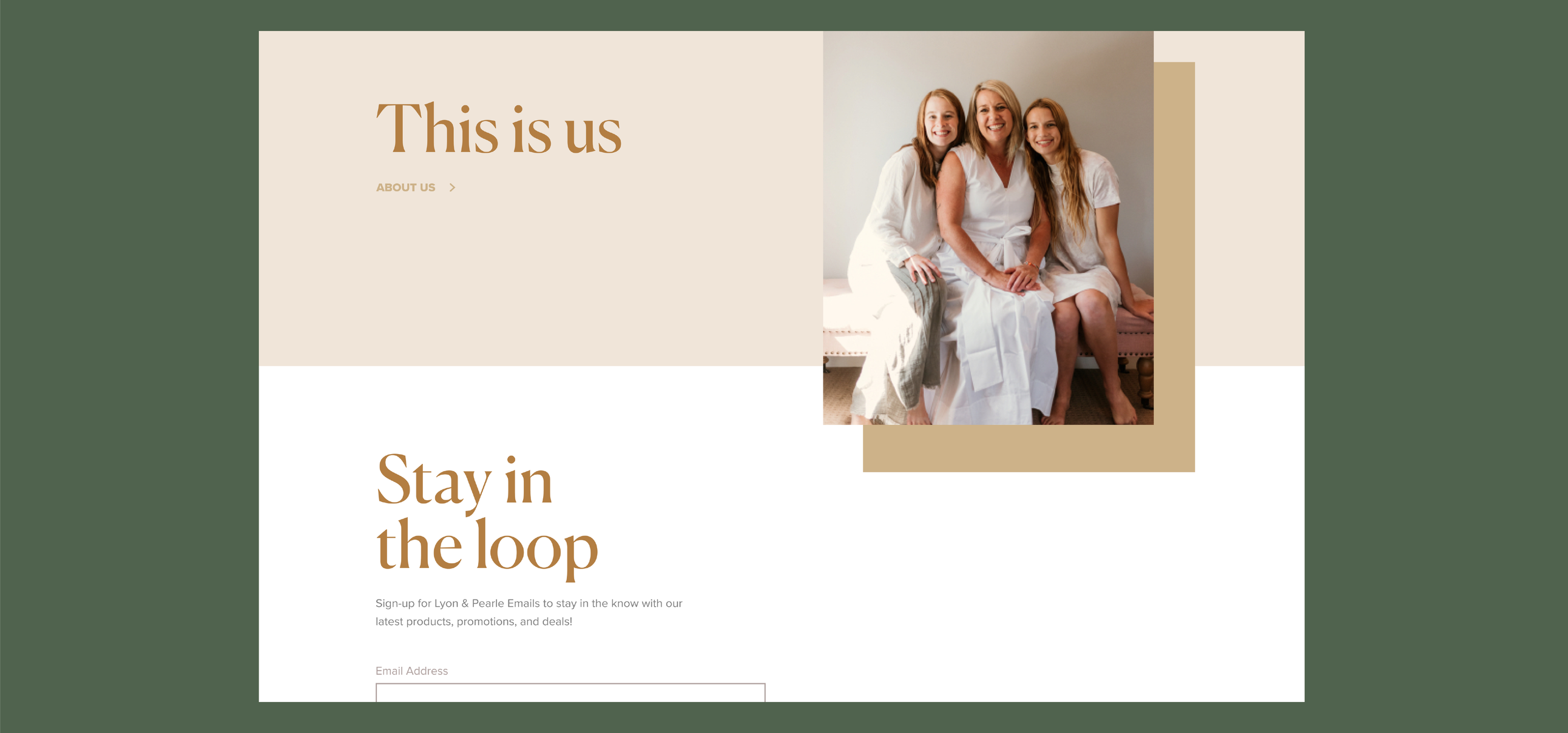 Lyon and Pearle Website Section
