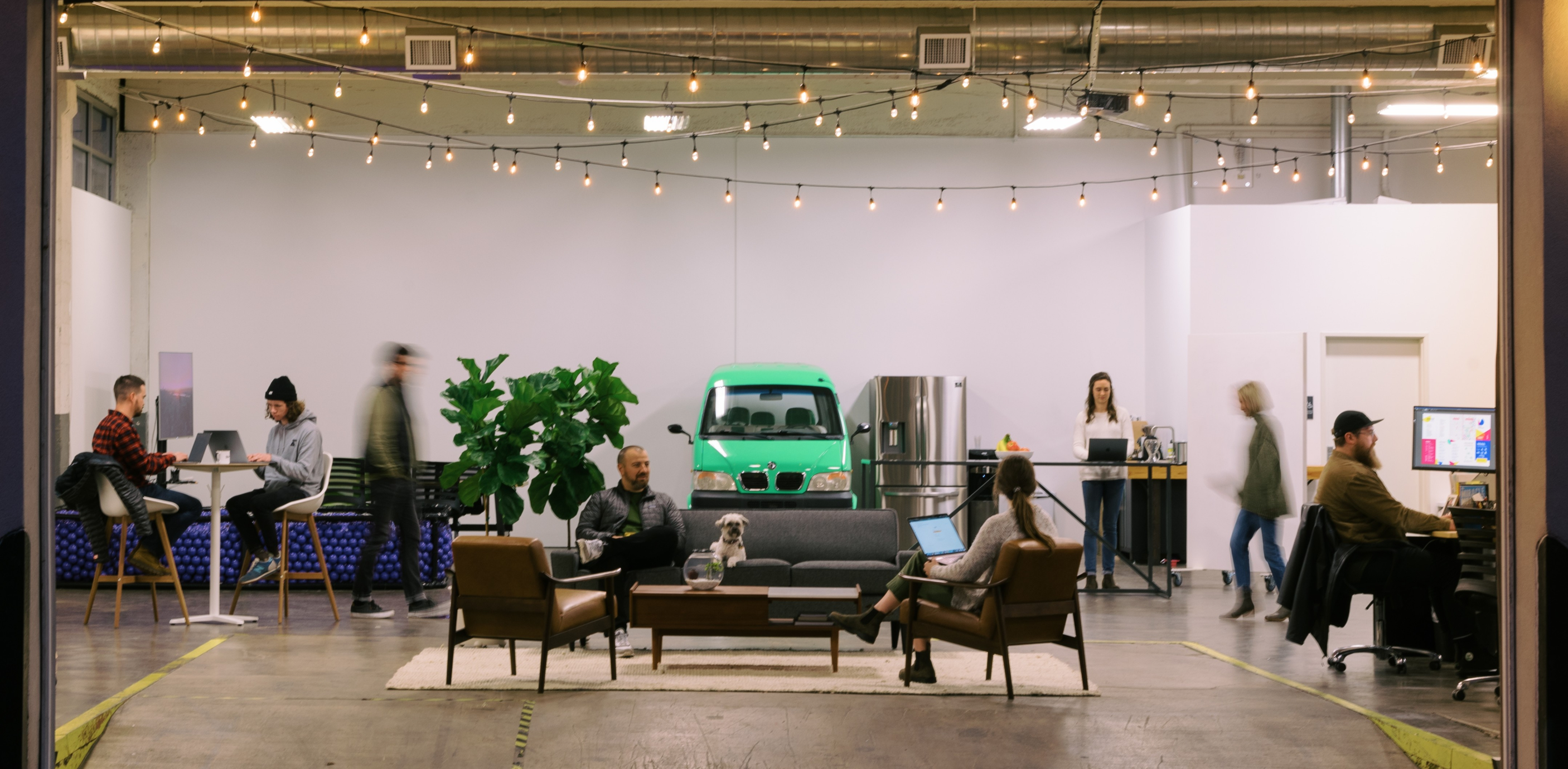 People working in an office