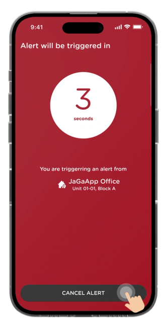 All alerts will be triggered automatically in 3 seconds.