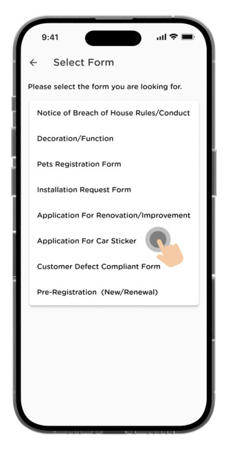 Select a form that you'd like to use.