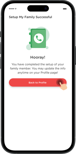 Click "Back to Profile".