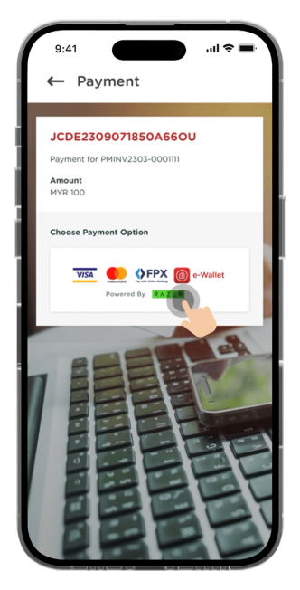 Select available payment option(s).