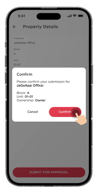 Make sure your information are all correct and click "Confirm".