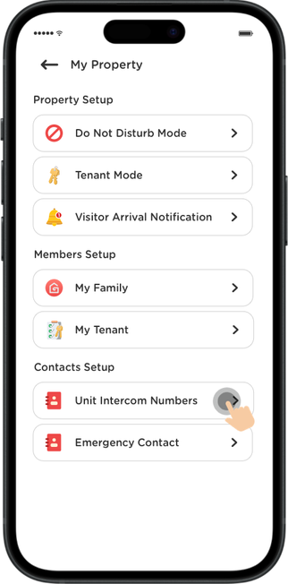 Click "Unit Intercom Numbers".