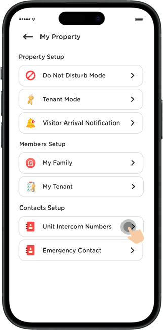 Click "Unit Intercom Numbers".