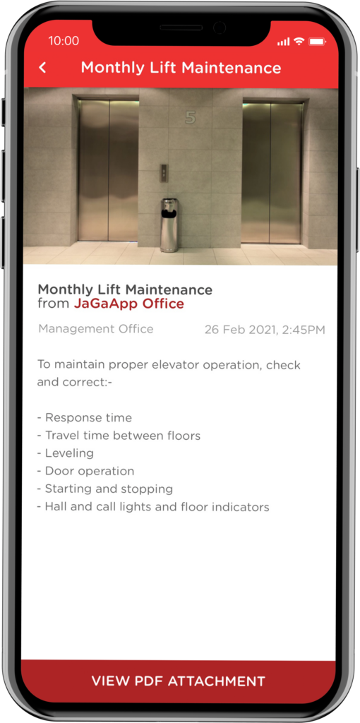 JaGaApp Noticeboard Features