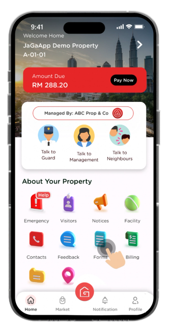 Tap on "Forms" to get started.