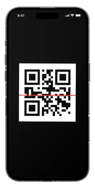 Scan the property QR code provided by your management with your phone camera.