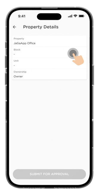 Insert your Block and Unit details.