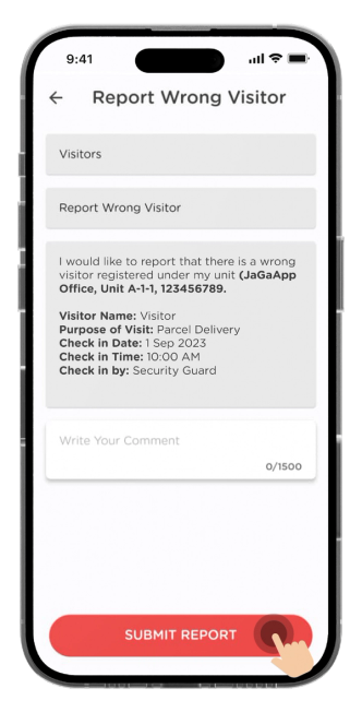 Click on "Submit Report" to send it to your Management.