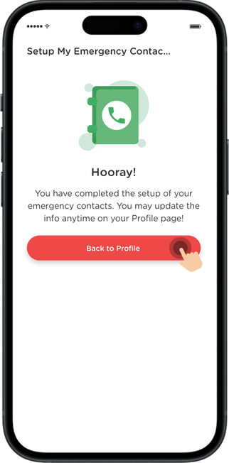 Click "Back to Profile".