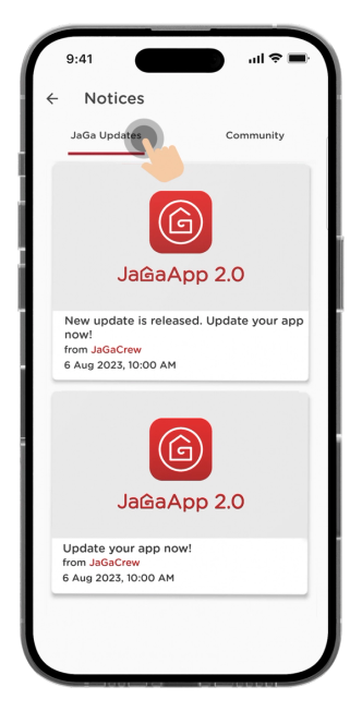 Access all exclusive news and latest releases from JaGaCrew by clicking any notice board item to read its full description.
