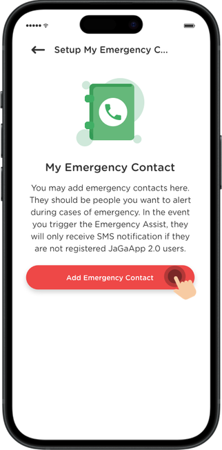 Click "Add Emergency Contact".