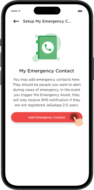 Click "Add Emergency Contact".