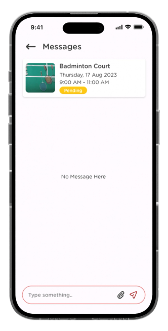 Further discuss your facility booking issue in the chat room with your Management Team.