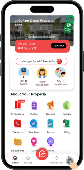 Tap on "Profile" to get started.