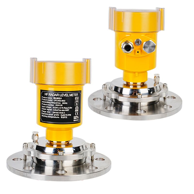Engineer auditing a calibration bench and test station on a WELK level measurement instrument production line