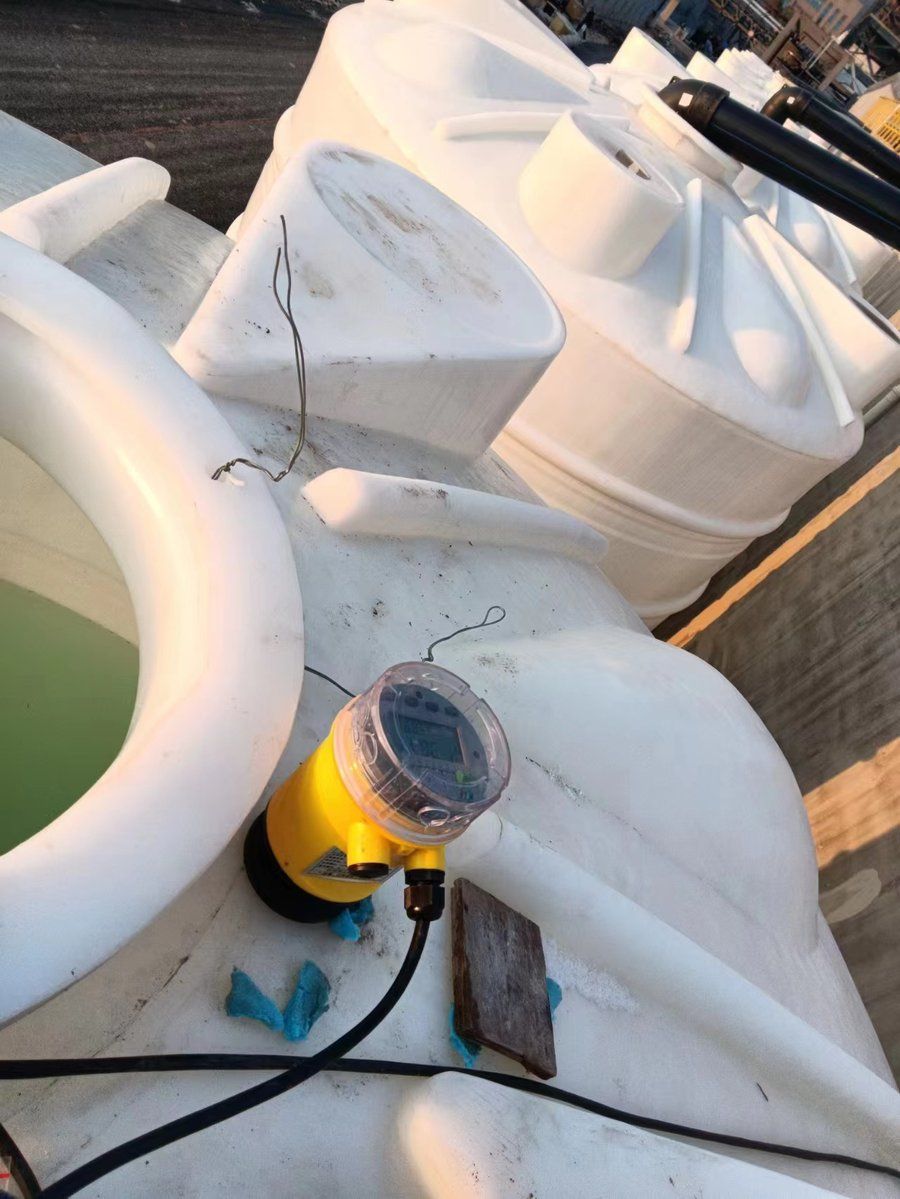 WELK level instrument on chemical dosing tanks at a water treatment site