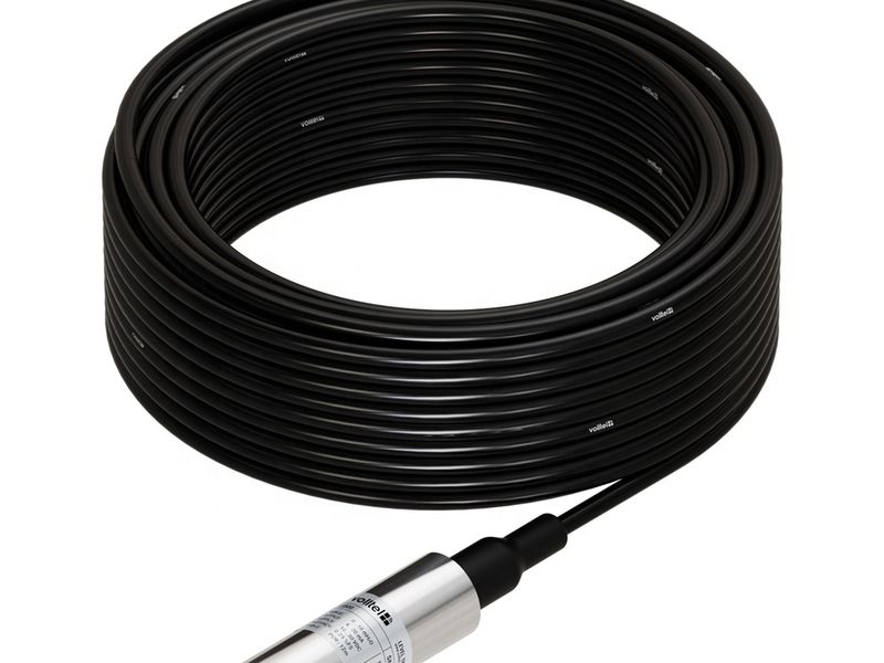 Transmetteur de niveau hydrostatique avec bobine de câble protégé