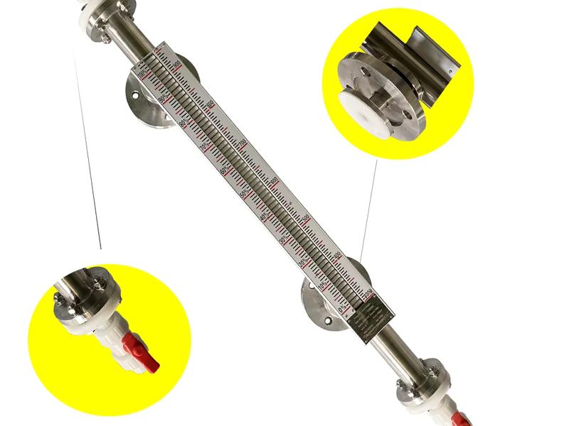 Magnetic level gauge for process vessels