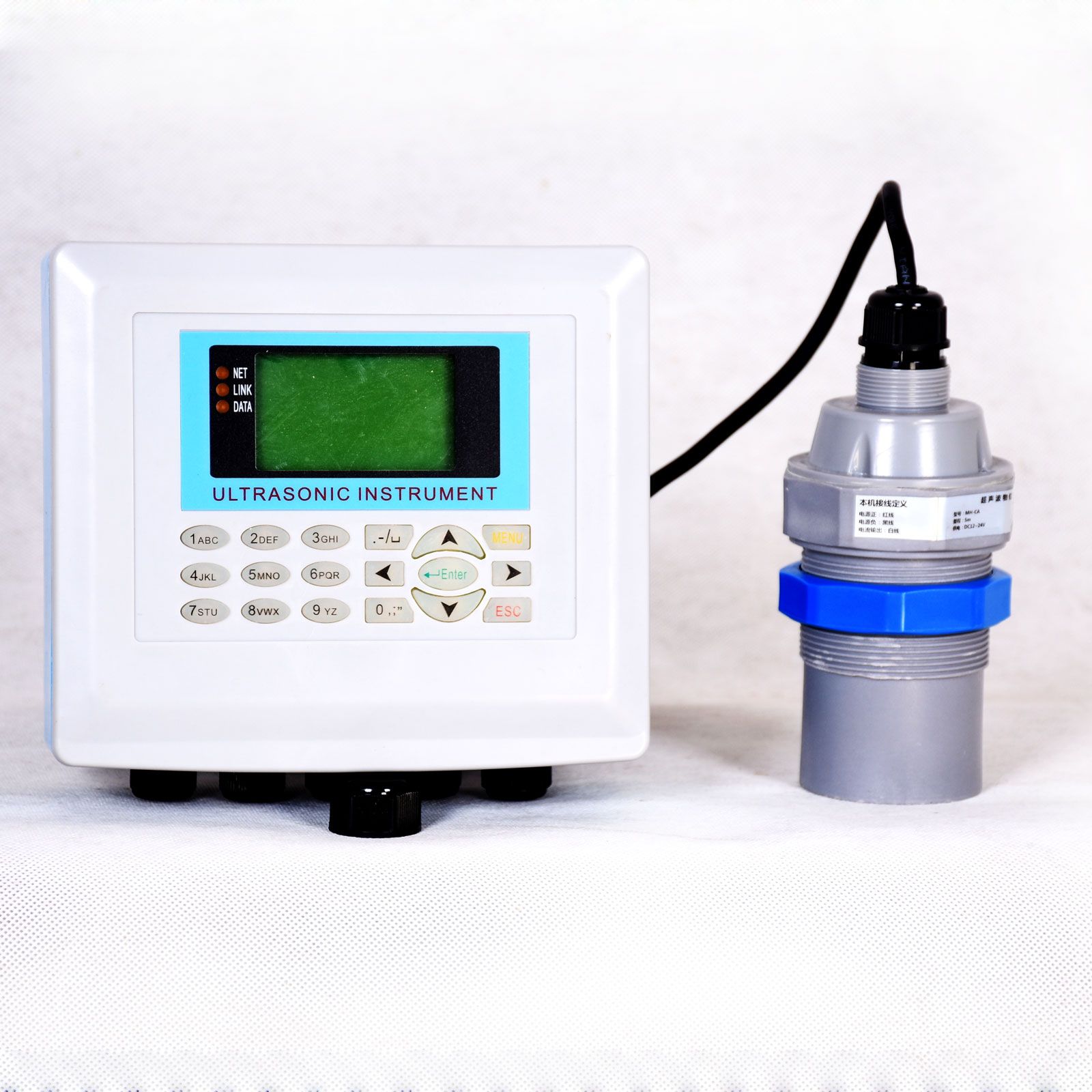 Open-channel ultrasonic flow meter with remote sensor