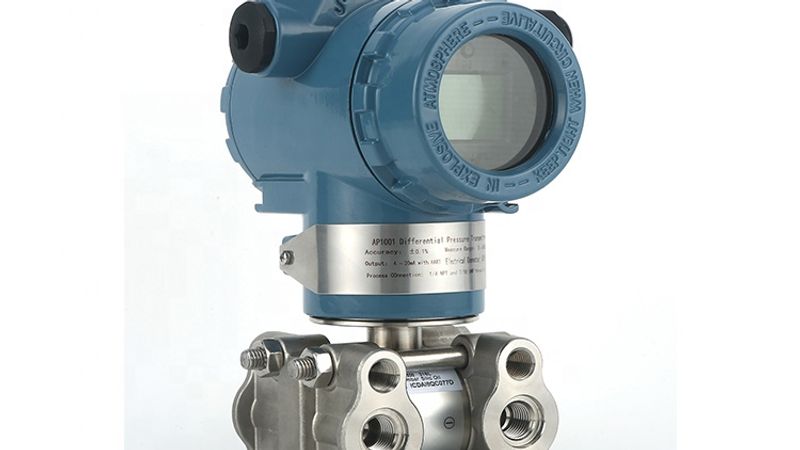 A boiler steam drum with a differential pressure transmitter, guided wave radar probe, and steam-jacket magnetic level gauge installed at a power plant.