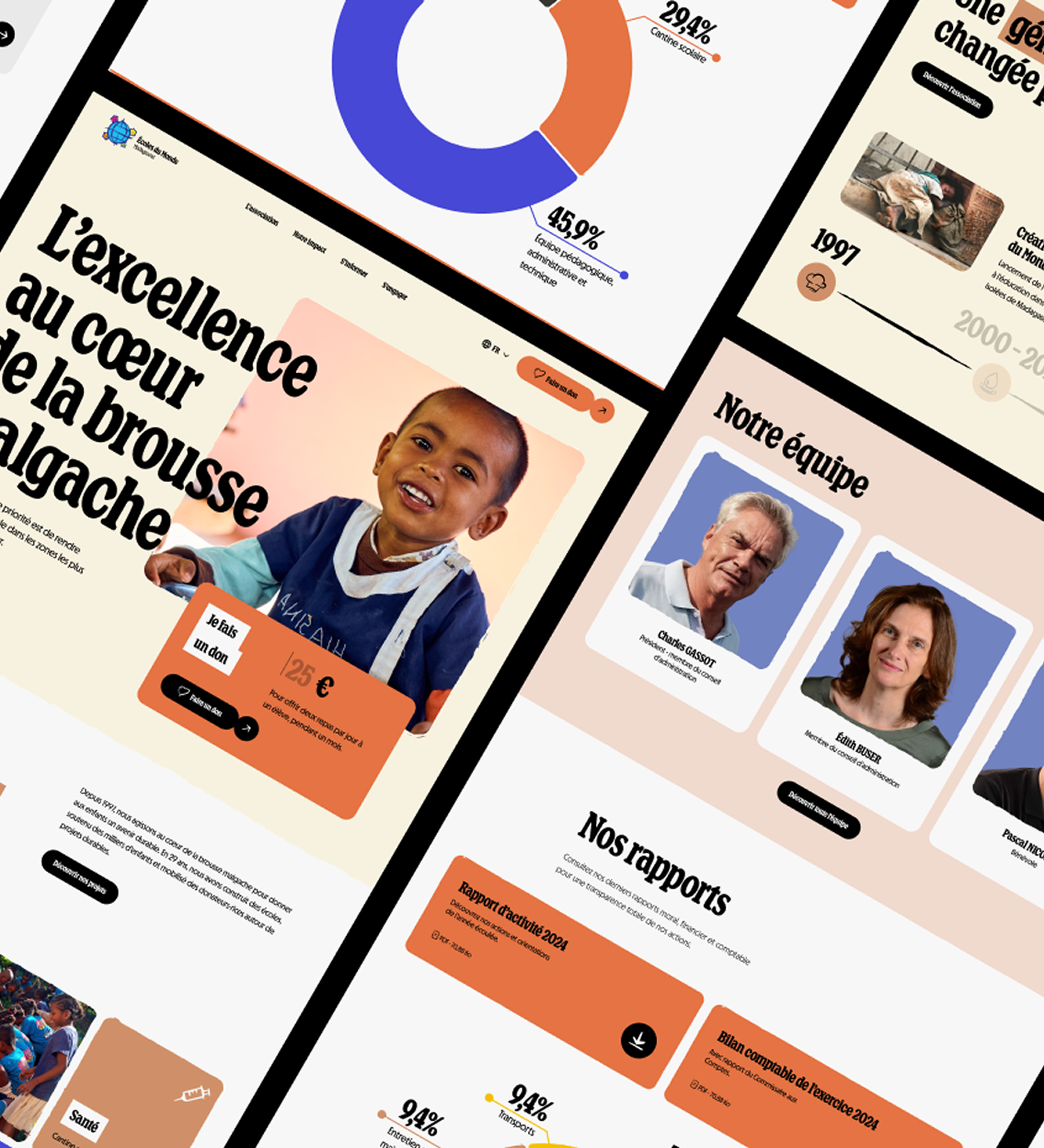Écoles du Monde full web site redesign