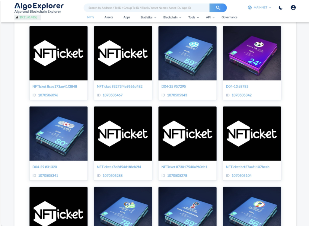 Algorand’s marketplace, Algo Explorer, selling Flybondi NFT flight tickets