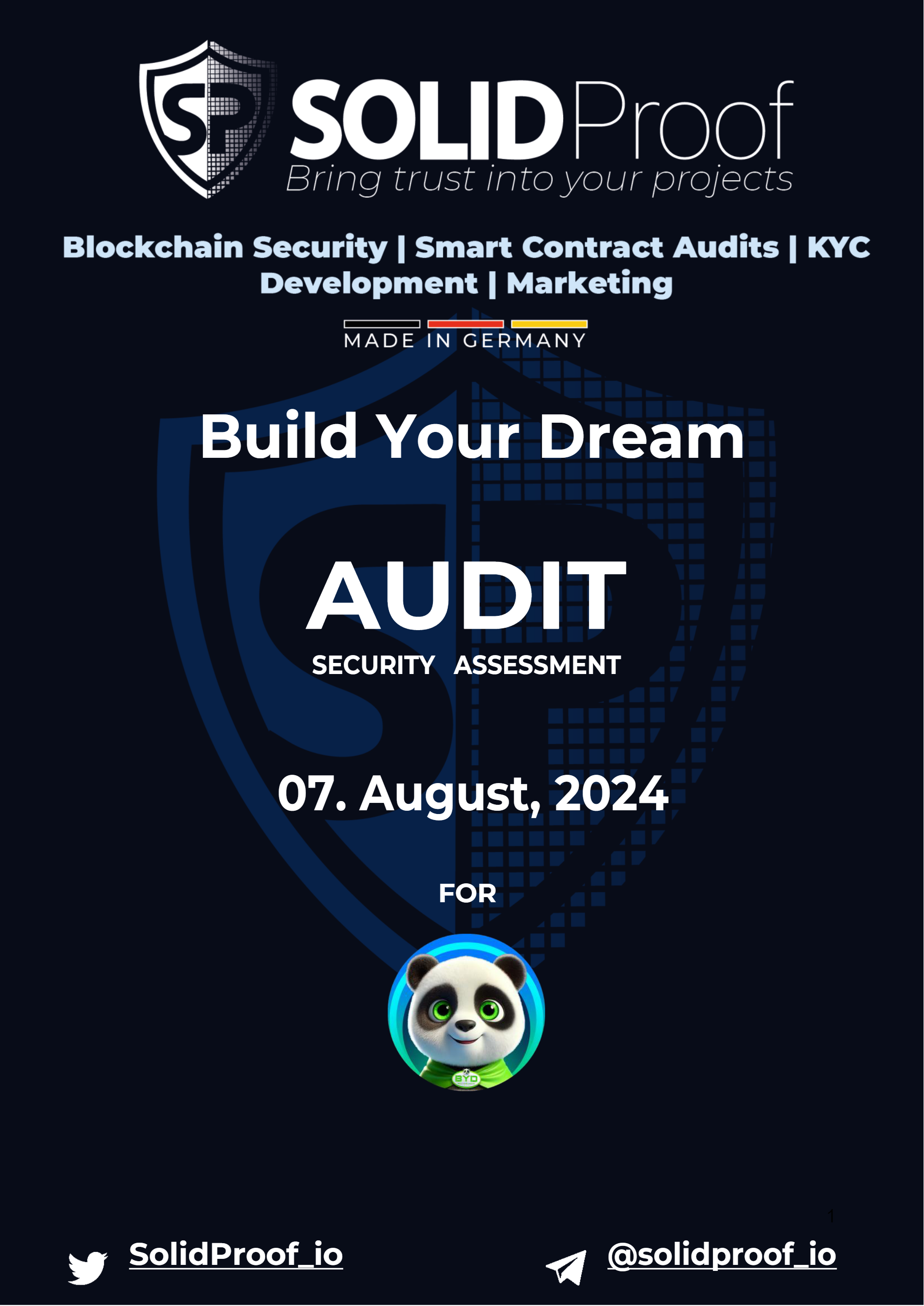 SolidProof.io Completes Comprehensive Security Audit for BYD (Build Your Dreams)
