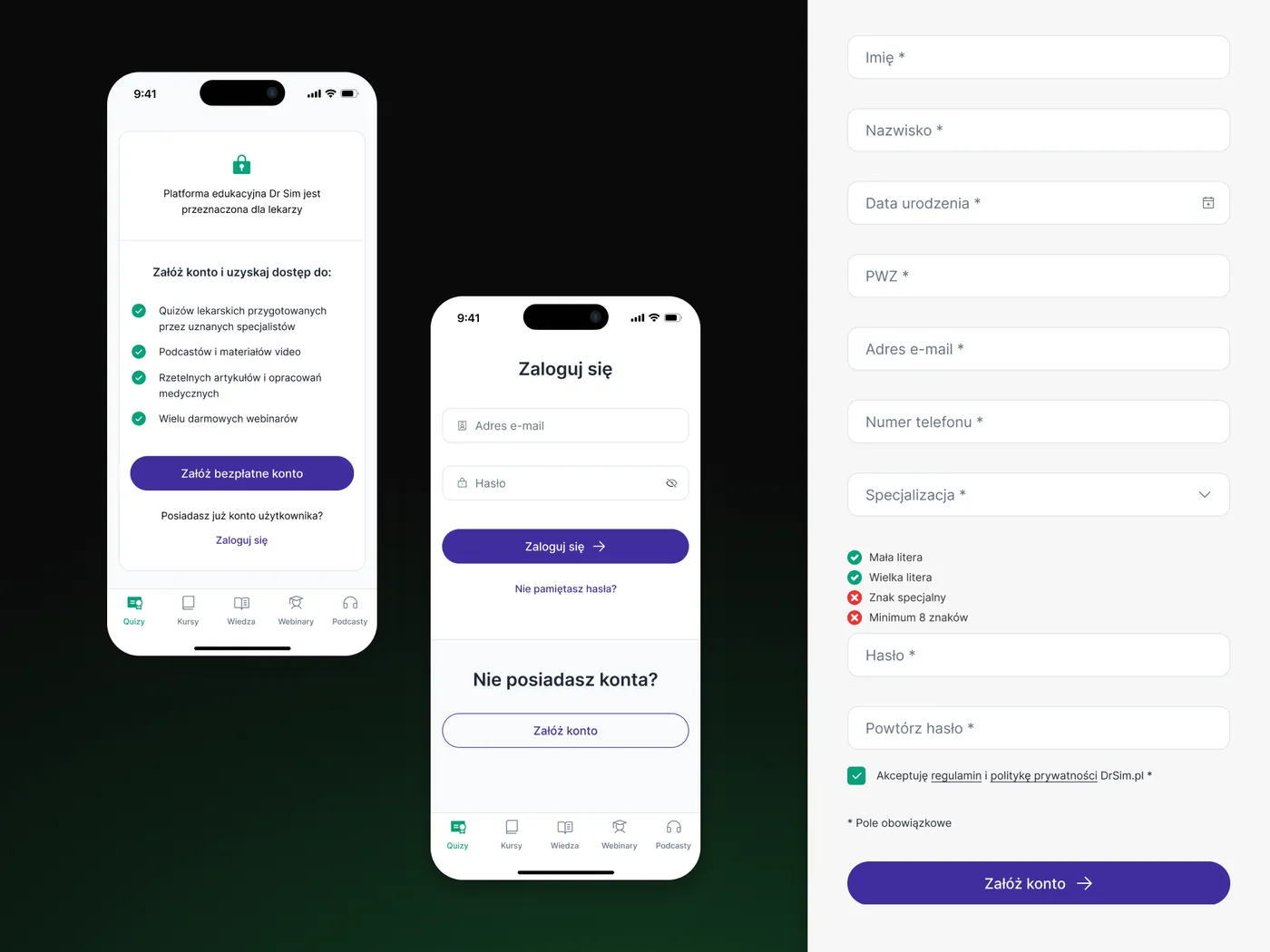 Dr Sim — platforma edukacyjna dla lekarzy — ekran 5 z 5