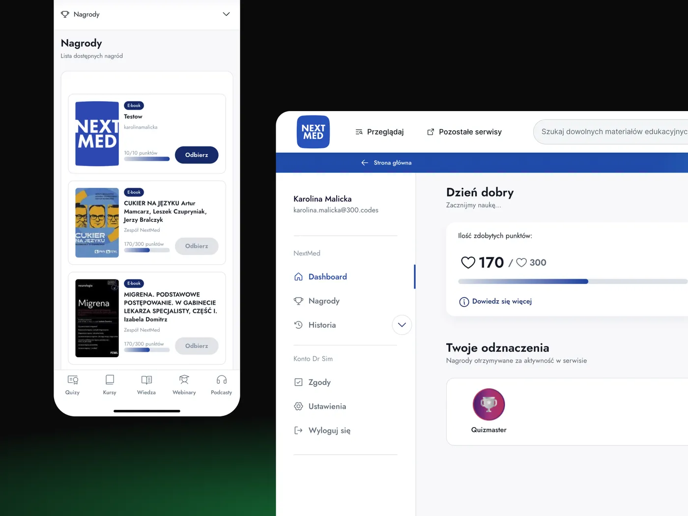 NextMed — platforma edukacyjna dla lekarzy — ekran 6 z 6