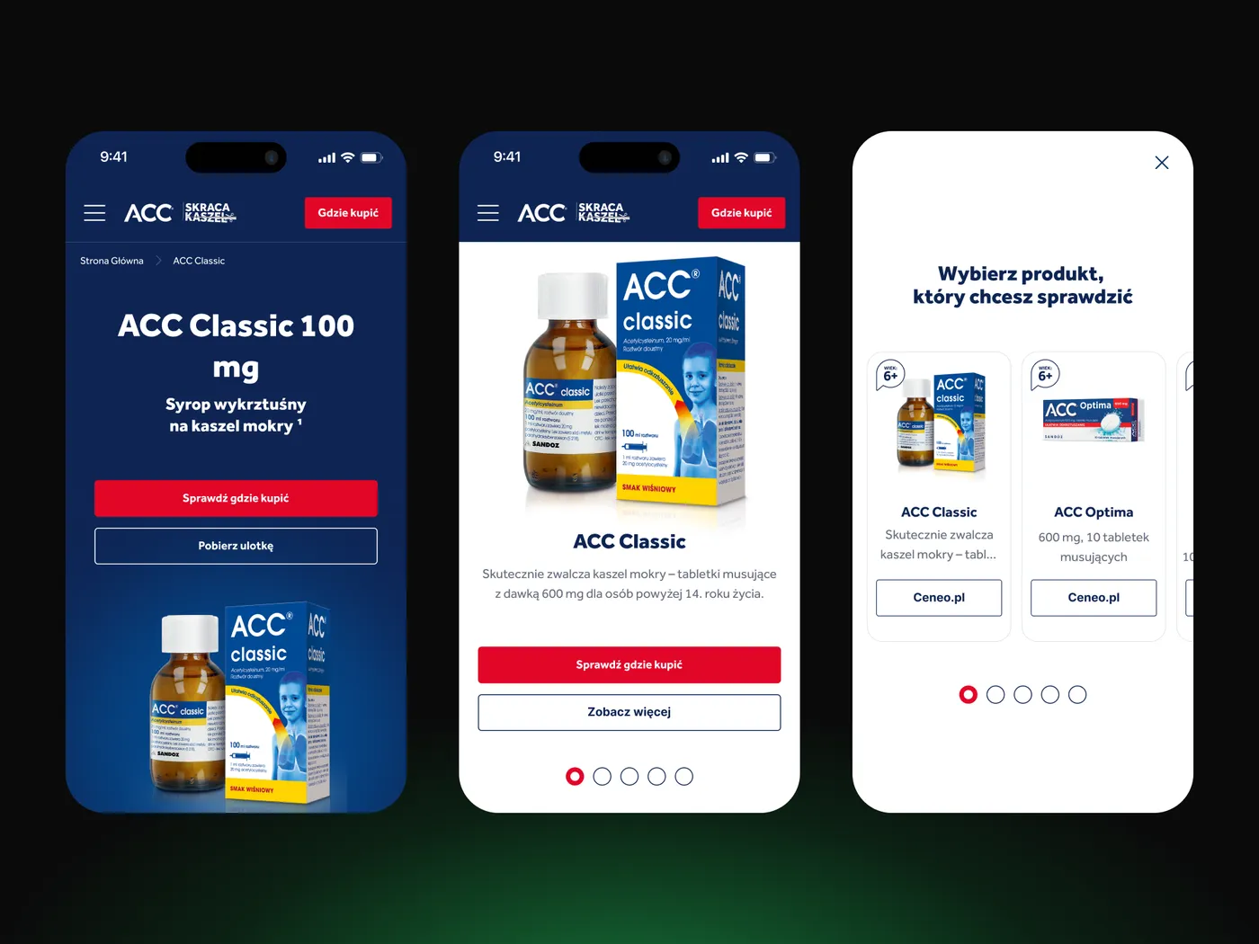 ACC — strona internetowa leku OTC — ekran 4 z 6