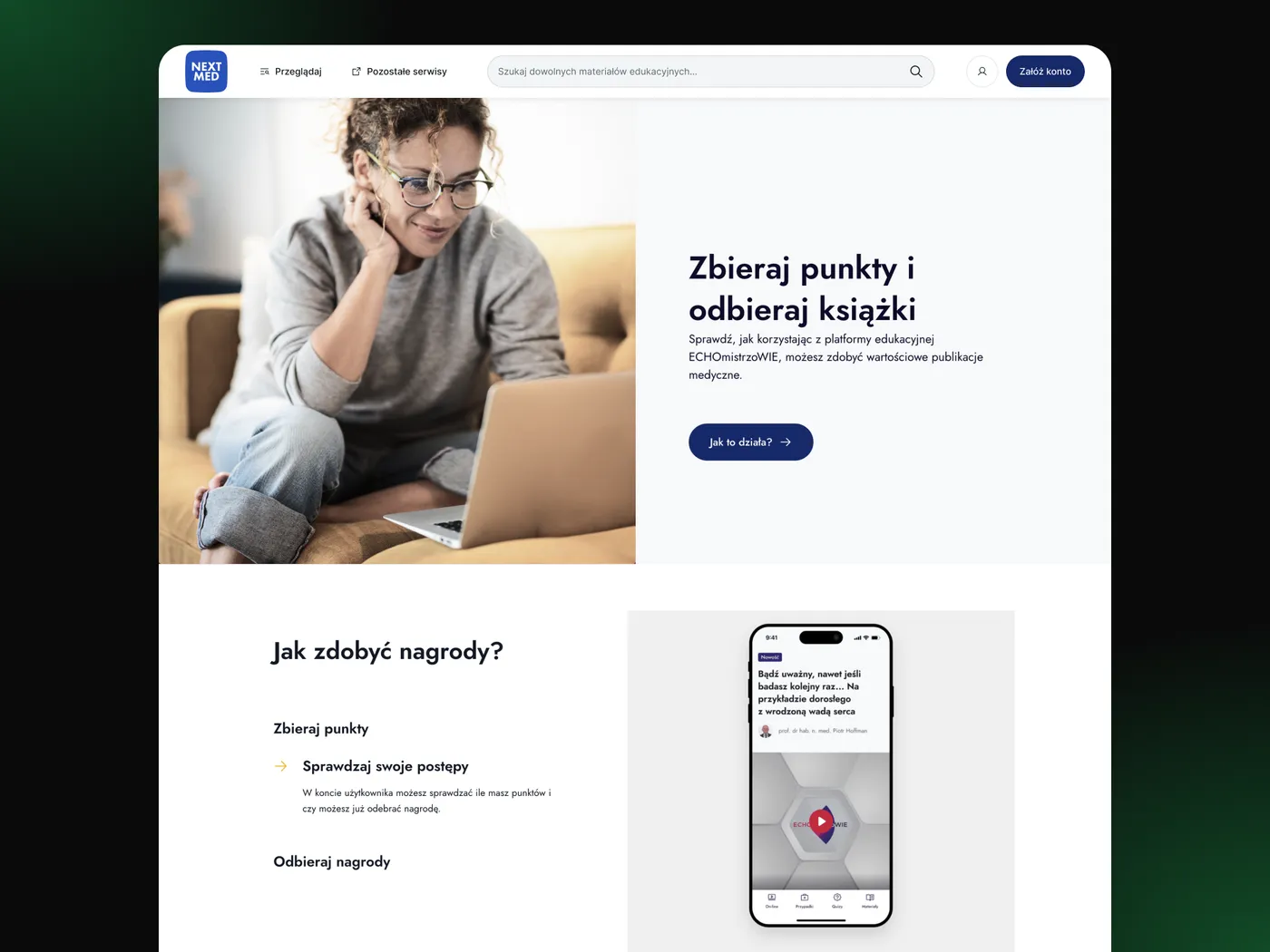 NextMed — platforma edukacyjna dla lekarzy — ekran 5 z 6