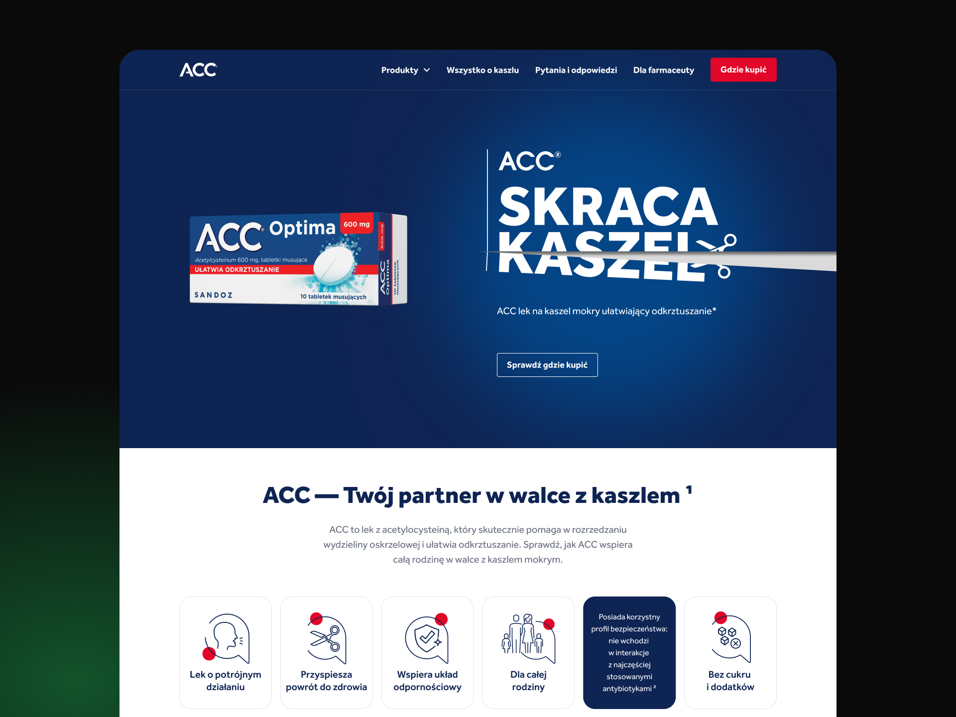 ACC — strona marki leku OTC dla pacjentów