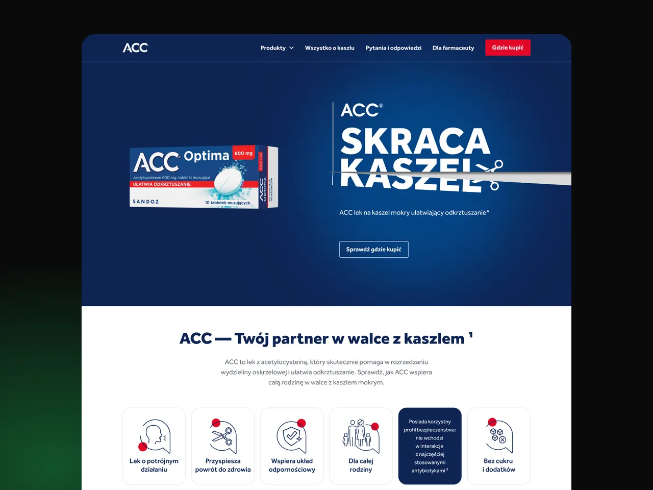 ACC — strona marki leku OTC dla pacjentów