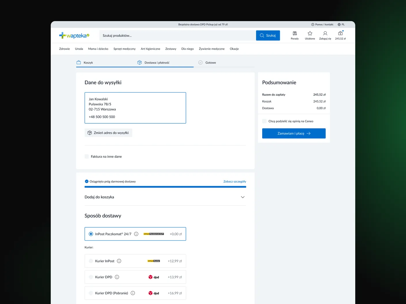 Wapteka.pl — apteka internetowa — ekran 6 z 8