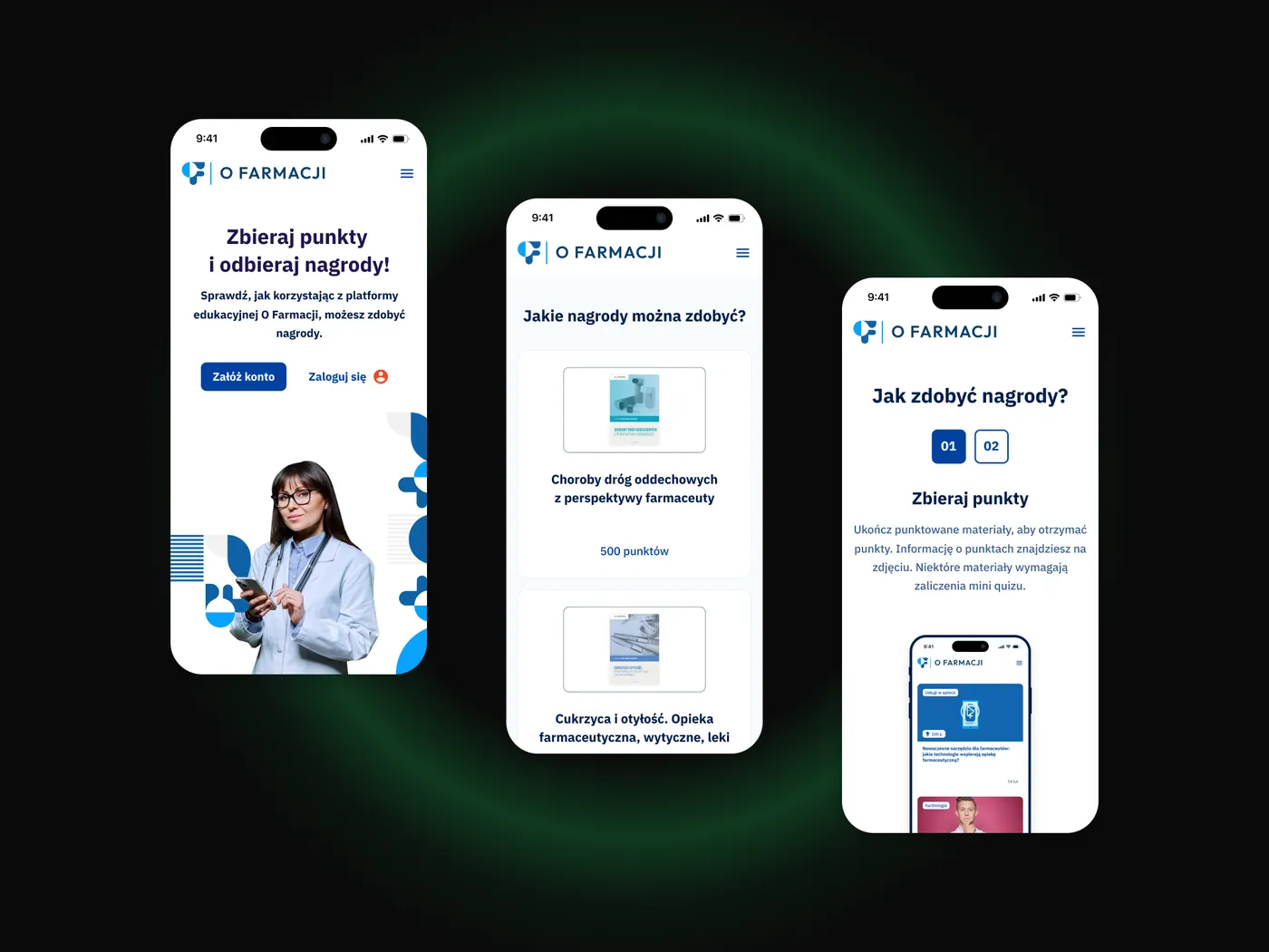 O Farmacji — platforma edukacyjna dla farmaceutów — ekran 4 z 6