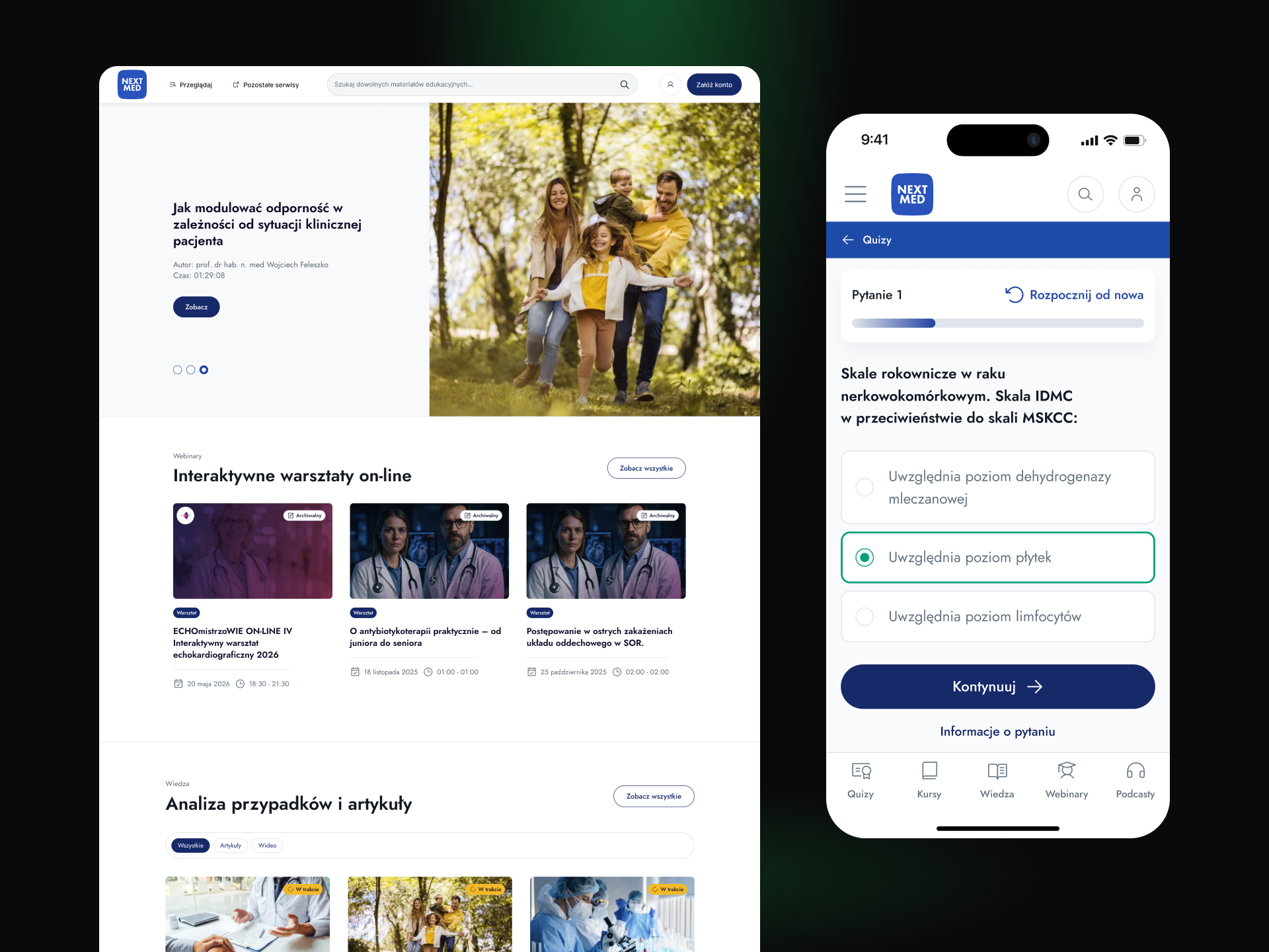 NextMed — platforma edukacyjna dla HCP producenta leków