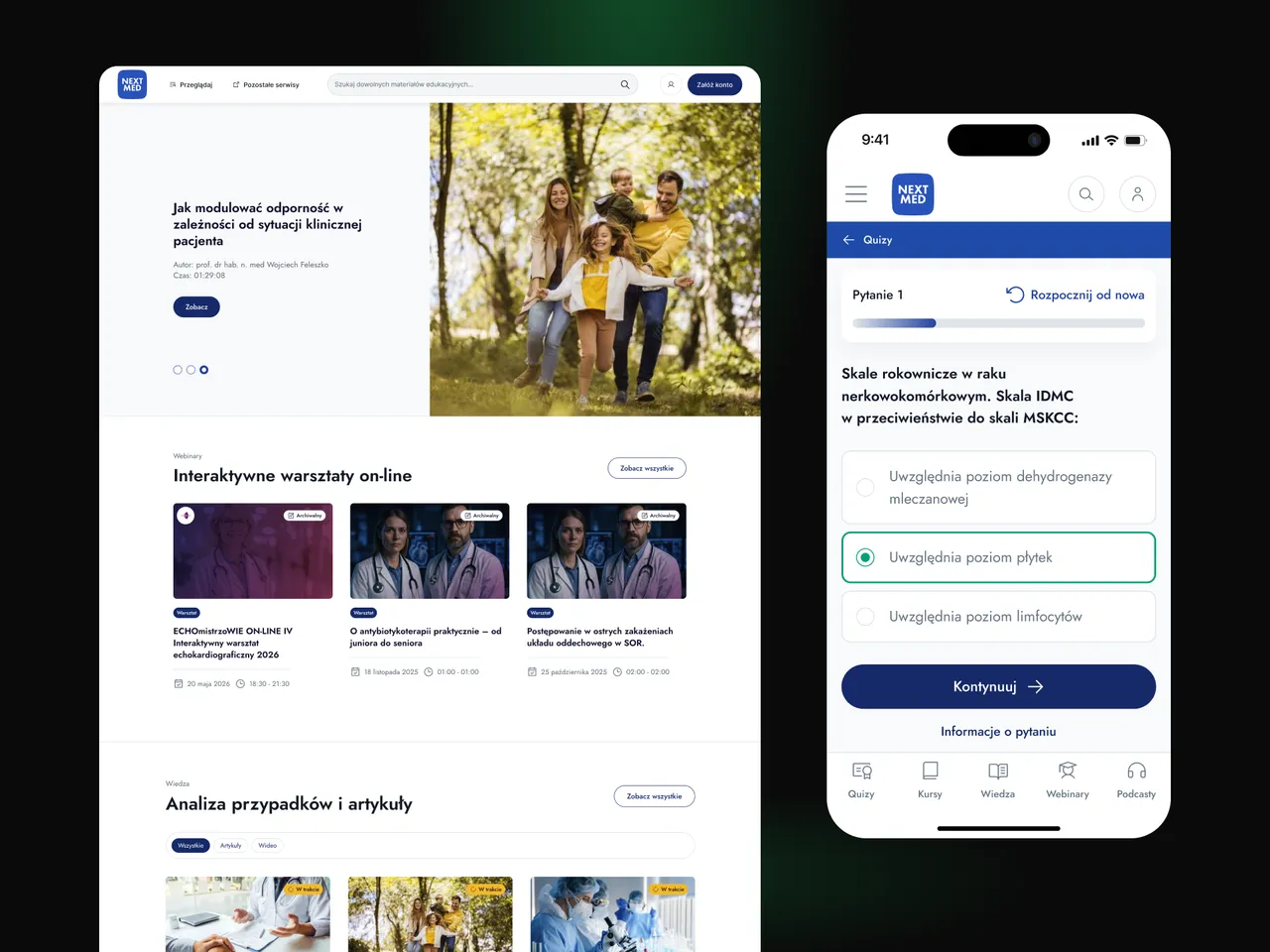 NextMed — platforma edukacyjna dla HCP producenta leków