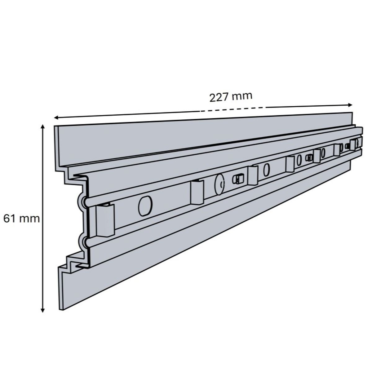 Montážna lišta SEMS-LMU 227 cm — Panel View