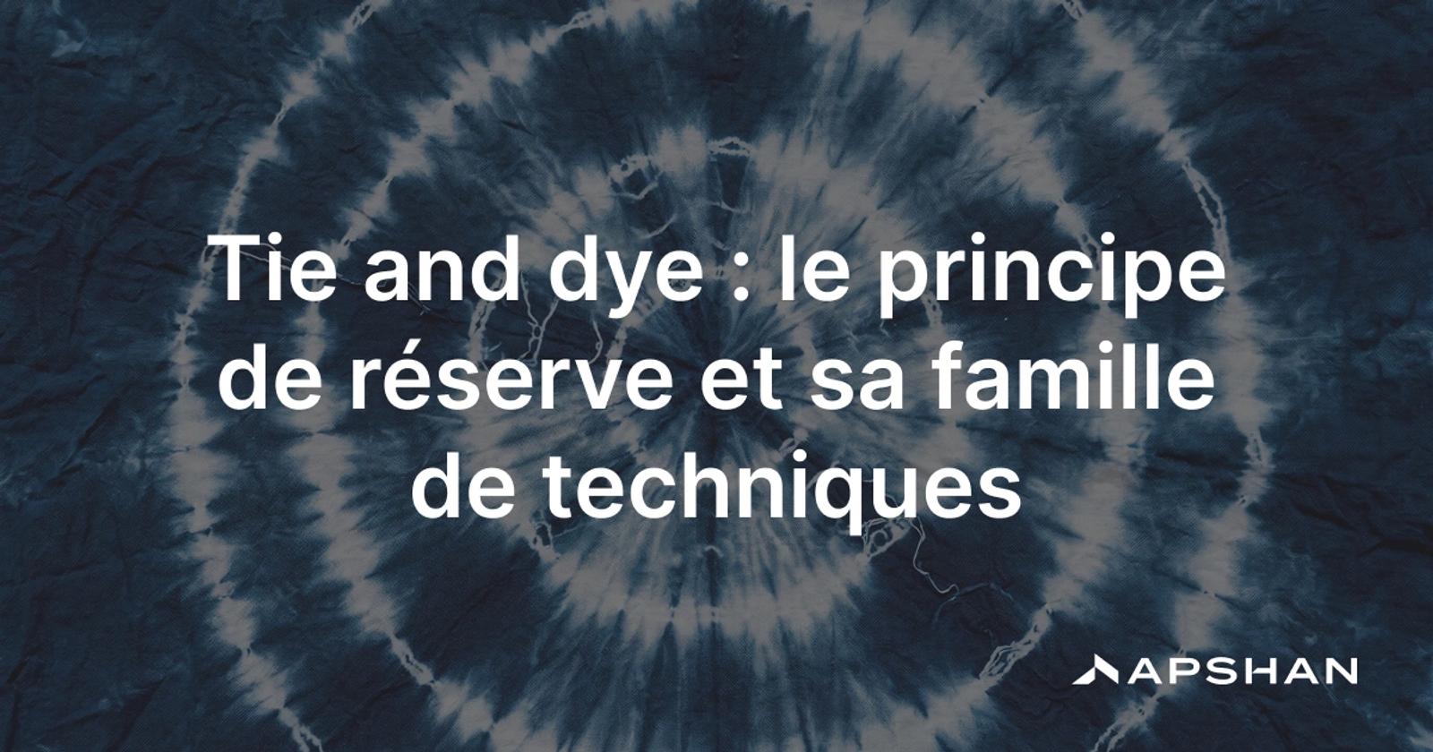 Tissu de coton ligaturé puis teint par réserve, montrant les cercles concentriques du tie and dye.