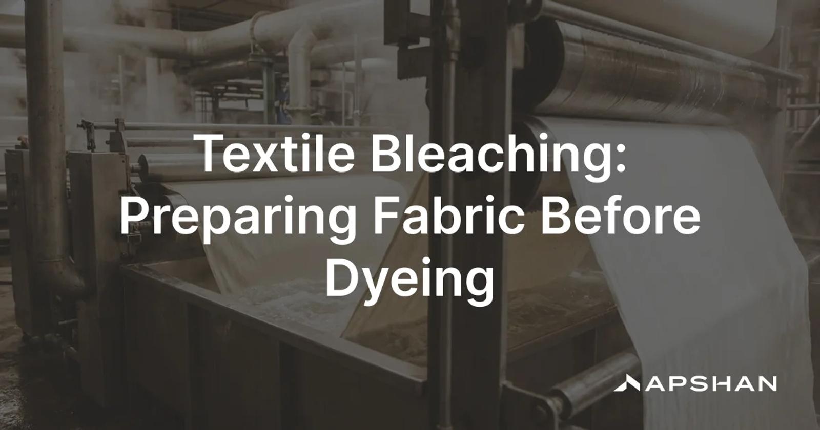A length of raw greige cotton beside a bright white bleached fabric on a textile mill wet-processing line