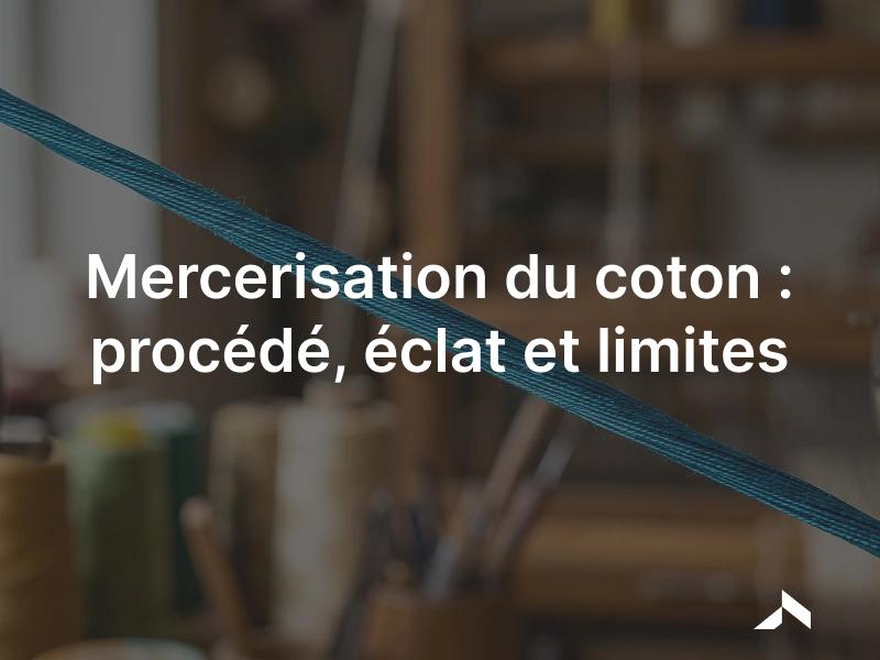Fil de coton mercerisé brillant sous tension, avec son éclat soyeux caracteristique
