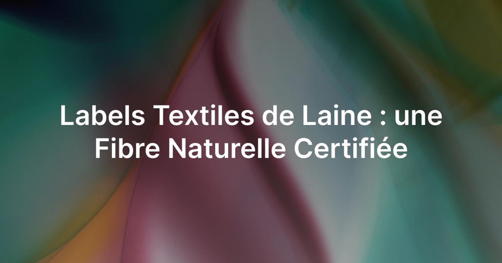 Labels textiles de fibre de laine