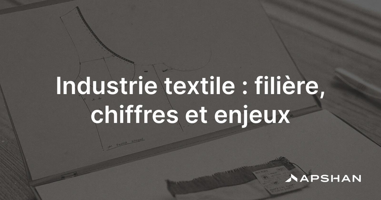 La filière de l'industrie textile, du fil au vêtement: fibres, filature, tissage, ennoblissement, confection.