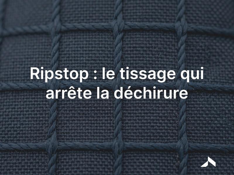 Tissu ripstop en gros plan, montrant le quadrillage de fils de renfort anti-déchirure