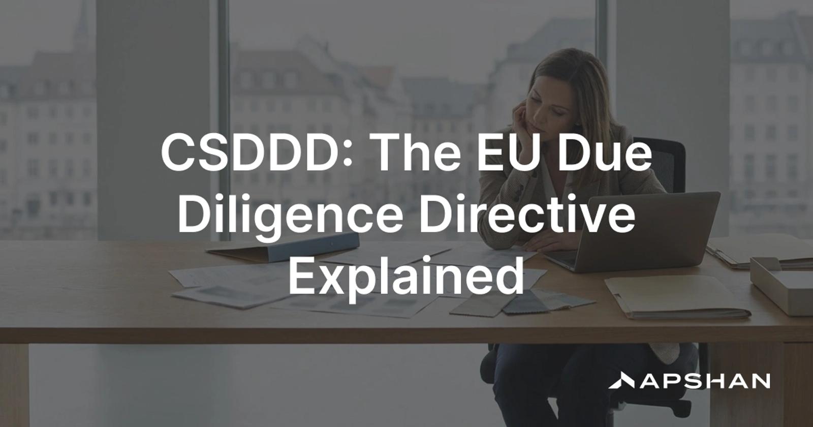 CSDDD: a compliance team mapping human-rights and environmental due diligence across a fashion company's global value chain
