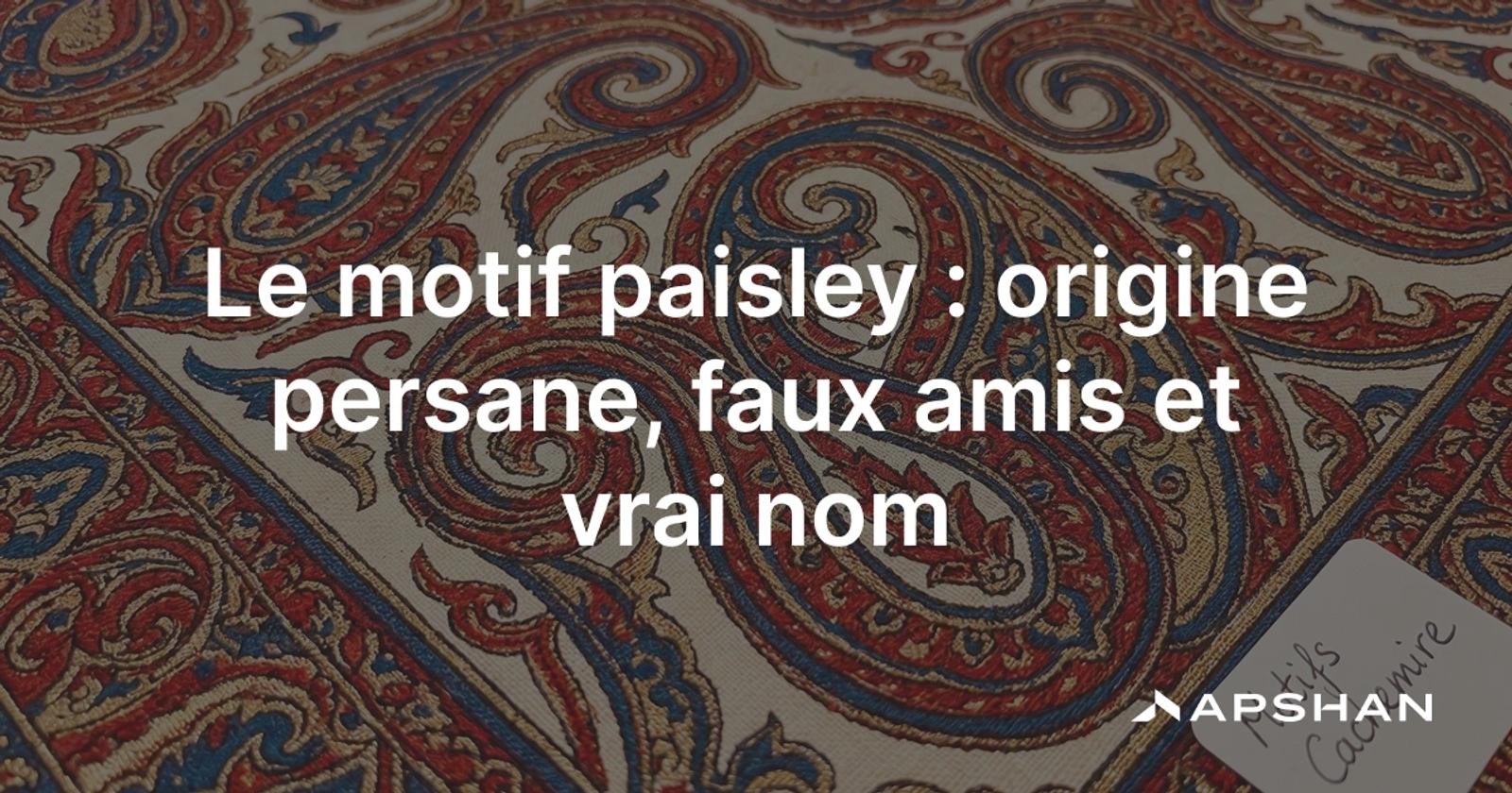 Détail d'un châle à motif paisley : gouttes recourbées boteh imbriquées, tissées en laine fine.